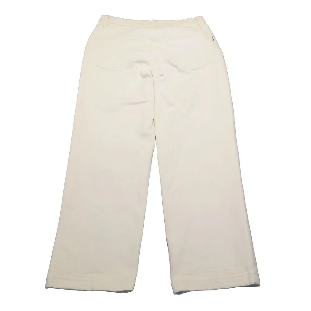 Oliver Logan Mulberry Straight Jeans Women's Size 29 Ivory Button Fly (29x26.5)